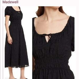 Madewell Sophia Midi Dress in Black Check